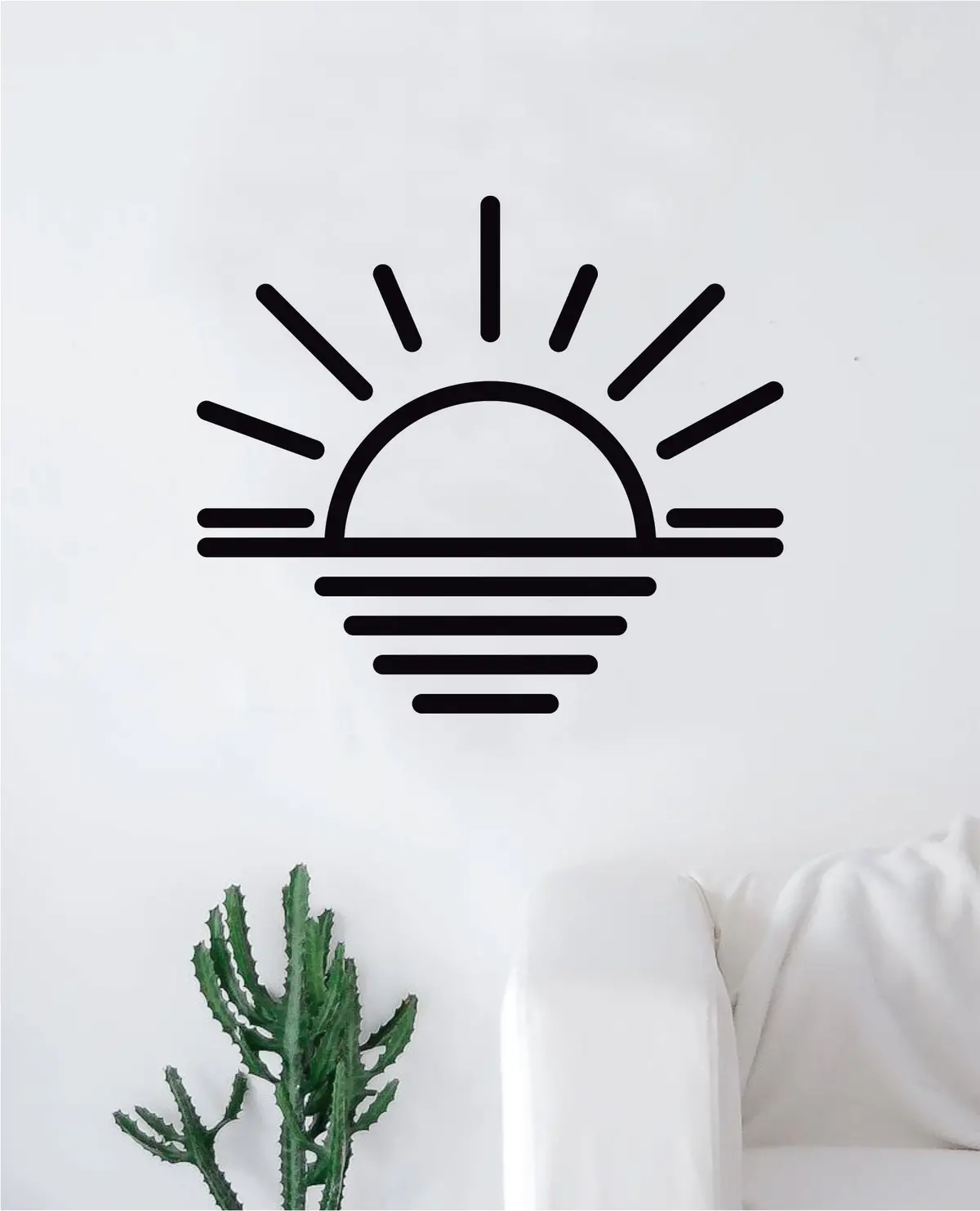 Sunset Sunrise V2 Quote Wall Decal Sticker Bedroom Home Room Art Vinyl Inspirational Teen Baby Nursery Sun Nature Beautiful 1
