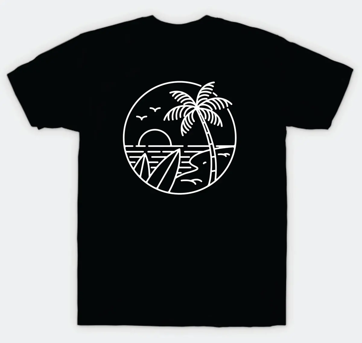 Surf Beach Circle T-Shirt Tee Shirt Vinyl Heat Press Custom Quote Teen Kids Boy Girl Tshirt Sports Ocean Inspirational 1