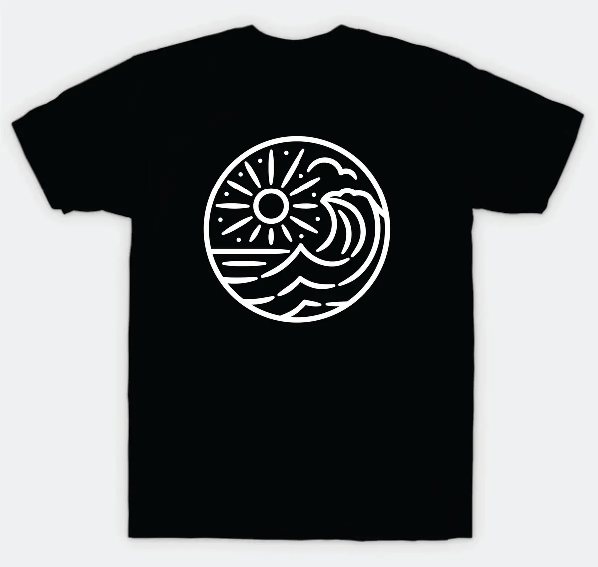 Surf Beach Circle V5 T-Shirt Tee Shirt Vinyl Heat Press Custom Quote Teen Kids Boy Girl Tshirt Sports Ocean Inspirational 1
