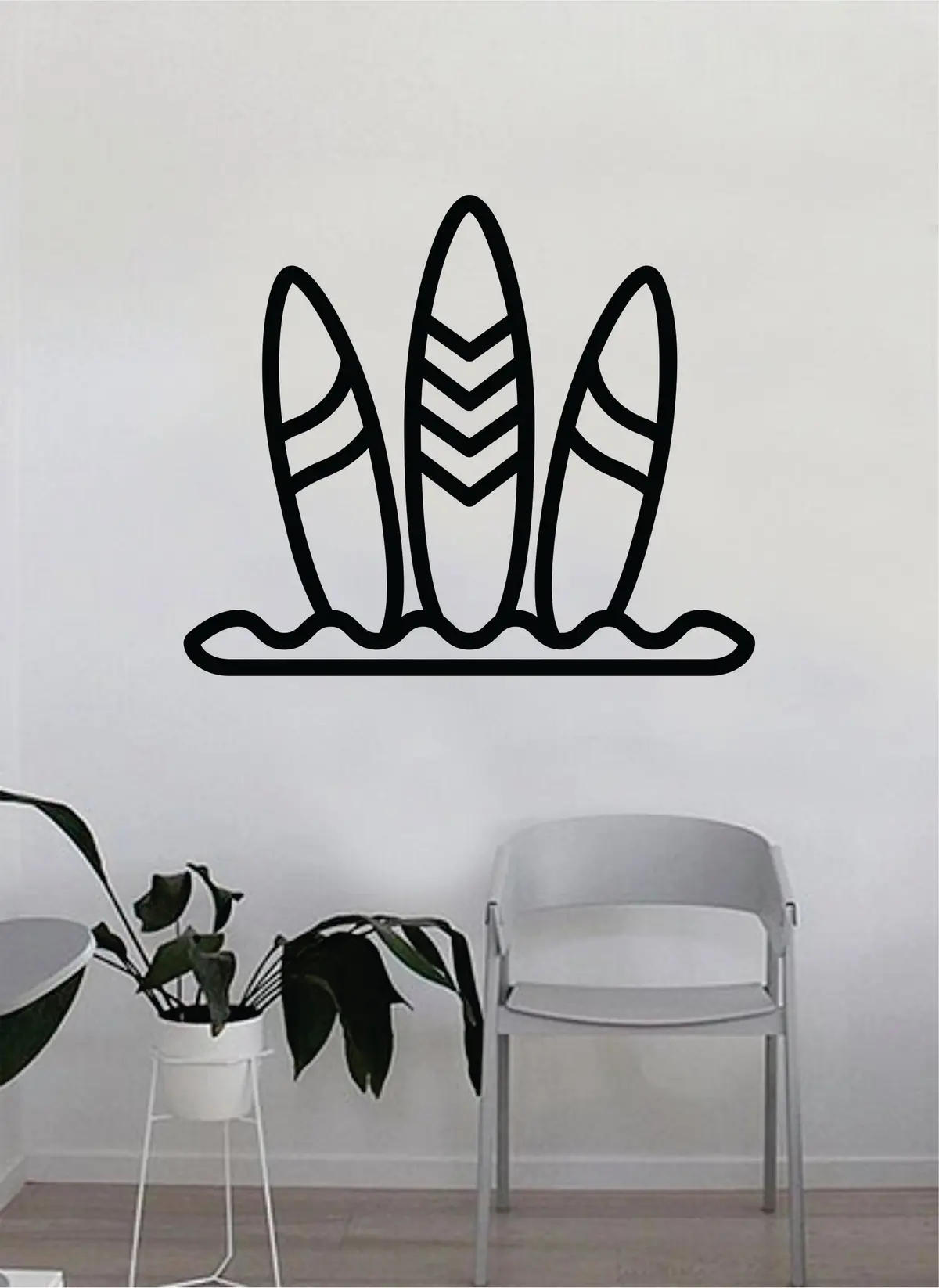 Surfboards Sand Decal Sticker Wall Vinyl Art Home Decor Room Bedroom Sports Surf Surfing Ocean Beach Waves Good Vibes 1
