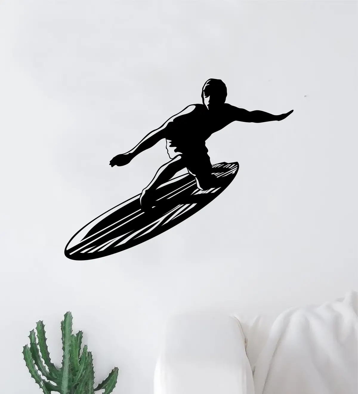 Surfer V11 Wall Decal Sticker Bedroom Room Vinyl Art Home Sticker Decor Teen Nursery Inspirational Sports Kids Teen Boy Girl Surf Surfboard Beach Ocean Adventure 1