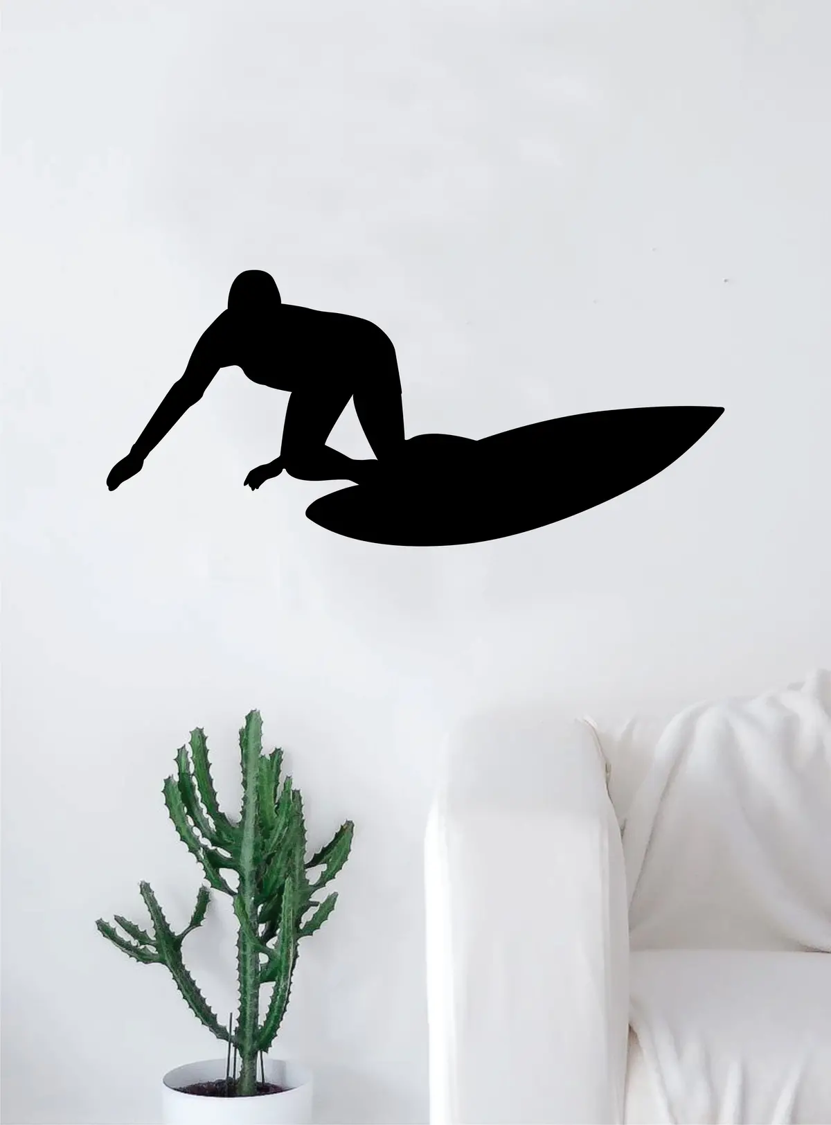 Surfer V7 Decal Sticker Wall Vinyl Art Home Room Decor Room Bedroom Teen Sports Surf Board Surfing Ocean Beach Waves Good Vibes 1