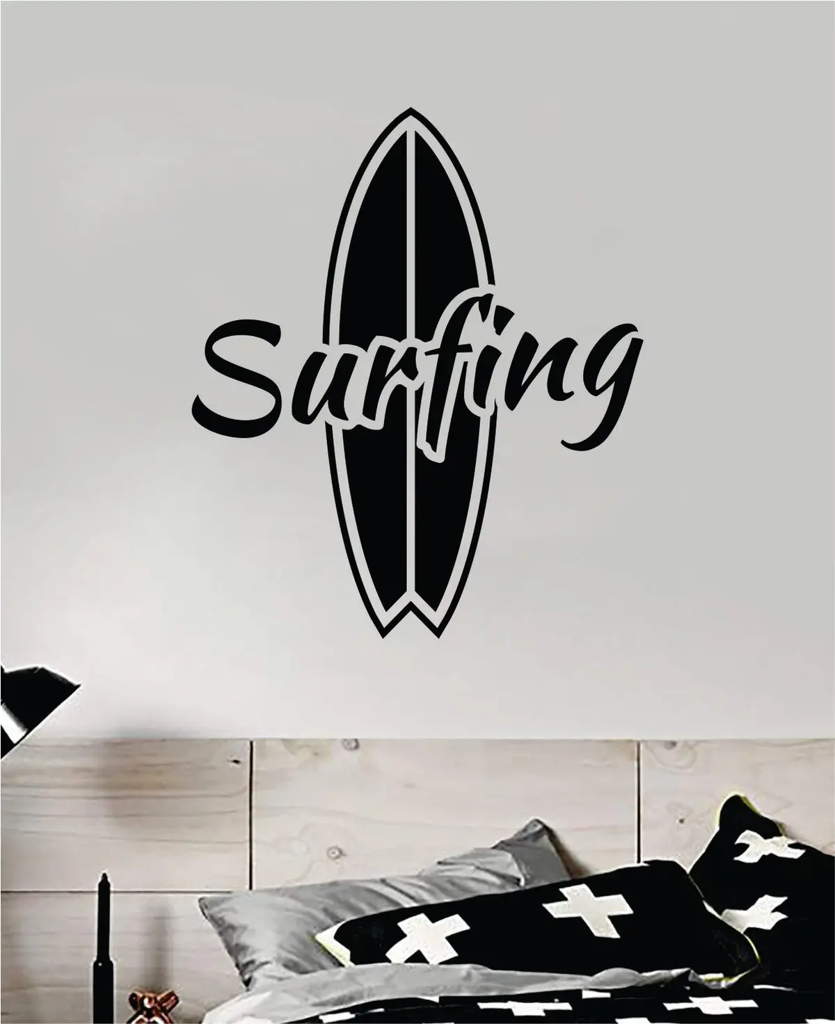 Surfing Quote Wall Decal Sticker Bedroom Room Vinyl Art Home Sticker Decor Teen Nursery Inspirational Sports Kids Teen Boy Girl Surf Surfboard Beach Ocean Adventure 1