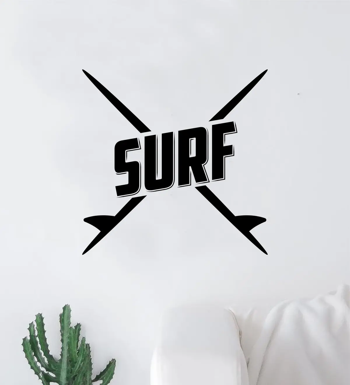 Surf V2 Quote Wall Decal Sticker Room Bedroom Art Vinyl Decor Teen Inspirational Surfboard Ocean Beach Hawaiian Aloha Sports 1