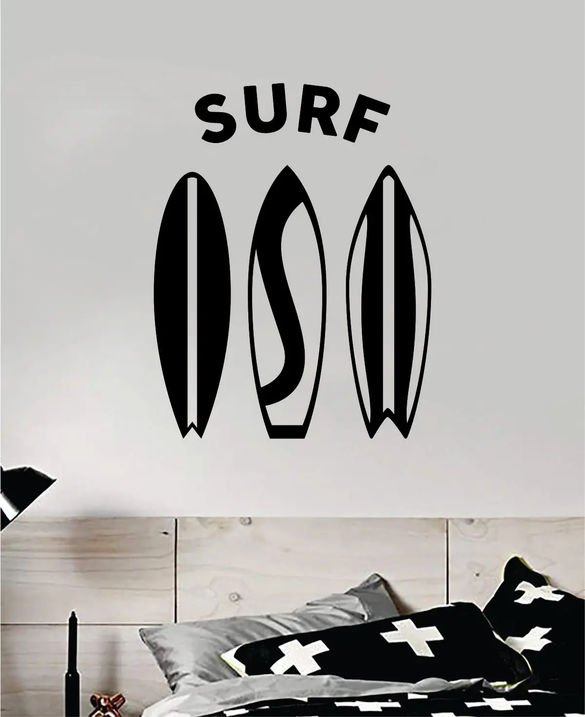 Surf Surfboards Decal Sticker Wall Vinyl Art Home Decor Room Bedroom Teen Sports Surfing Ocean Beach Waves Good Vibes 1