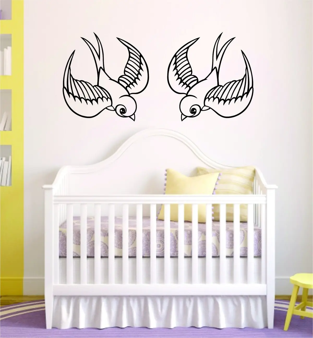 Swallows Birds Wall Decal Sticker Room Art Vinyl Beautiful Animal Nature Cute Baby Nursery 1