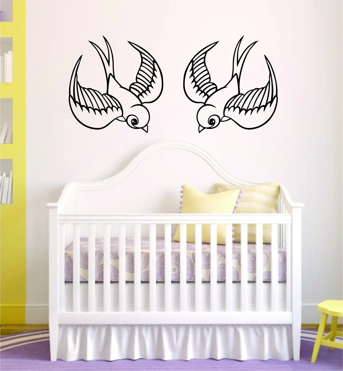 Swallows Birds Wall Decal Sticker Room Art Vinyl Beautiful Animal Nature Cute Baby Nursery 1