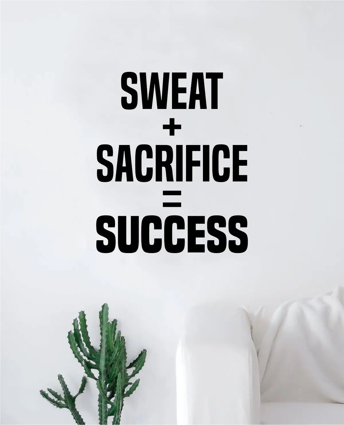 Sweat Sacrifice Success Decal Sticker Wall Vinyl Art Wall Bedroom Room Decor Motivational Inspirational Teen Sports Gym Fitness 1