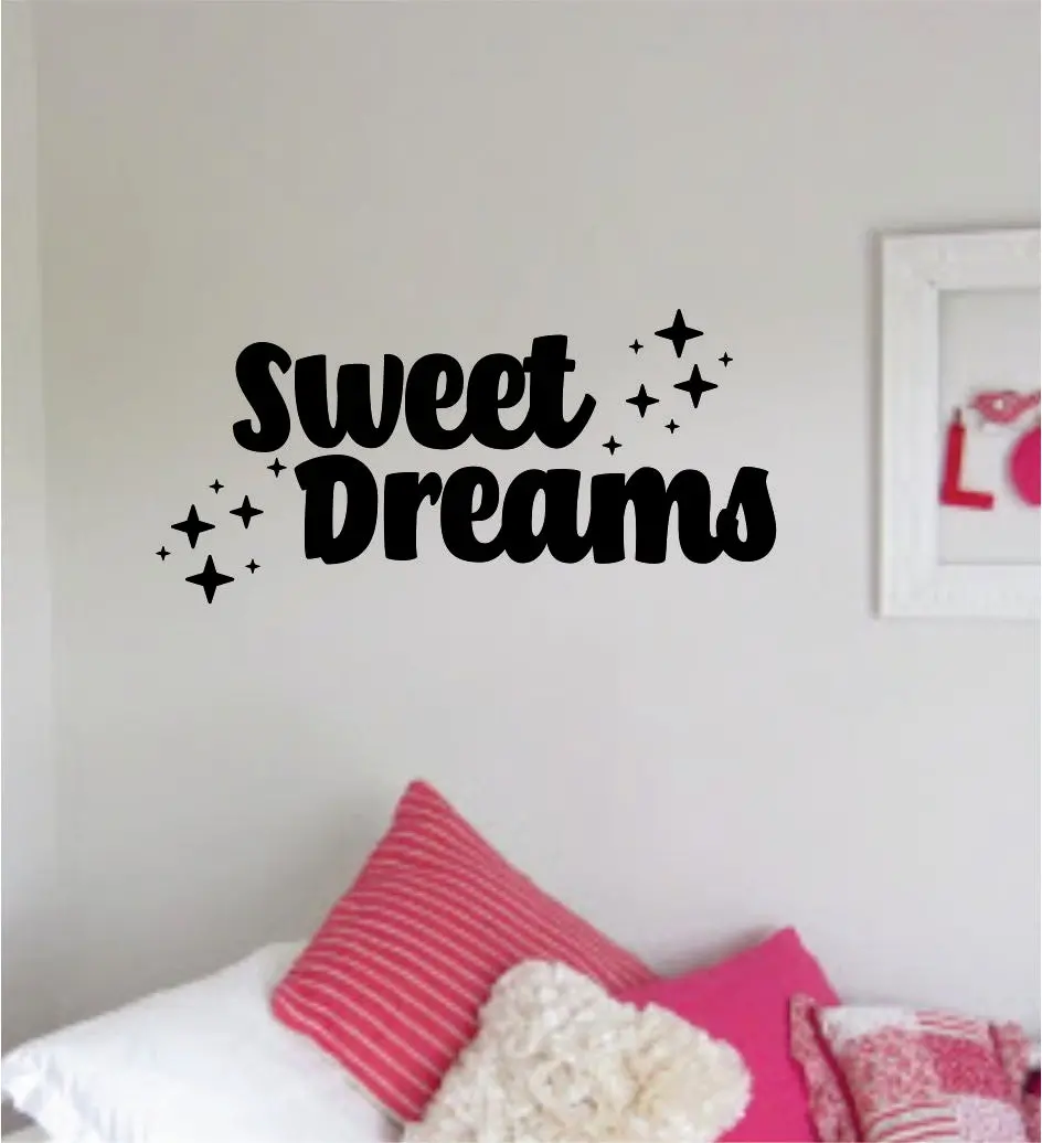 Sweet Dreams V2 Quote Wall Decal Sticker Vinyl Art Bedroom Decor Baby Nursery Playroom Kids Stars Son Daugher 1