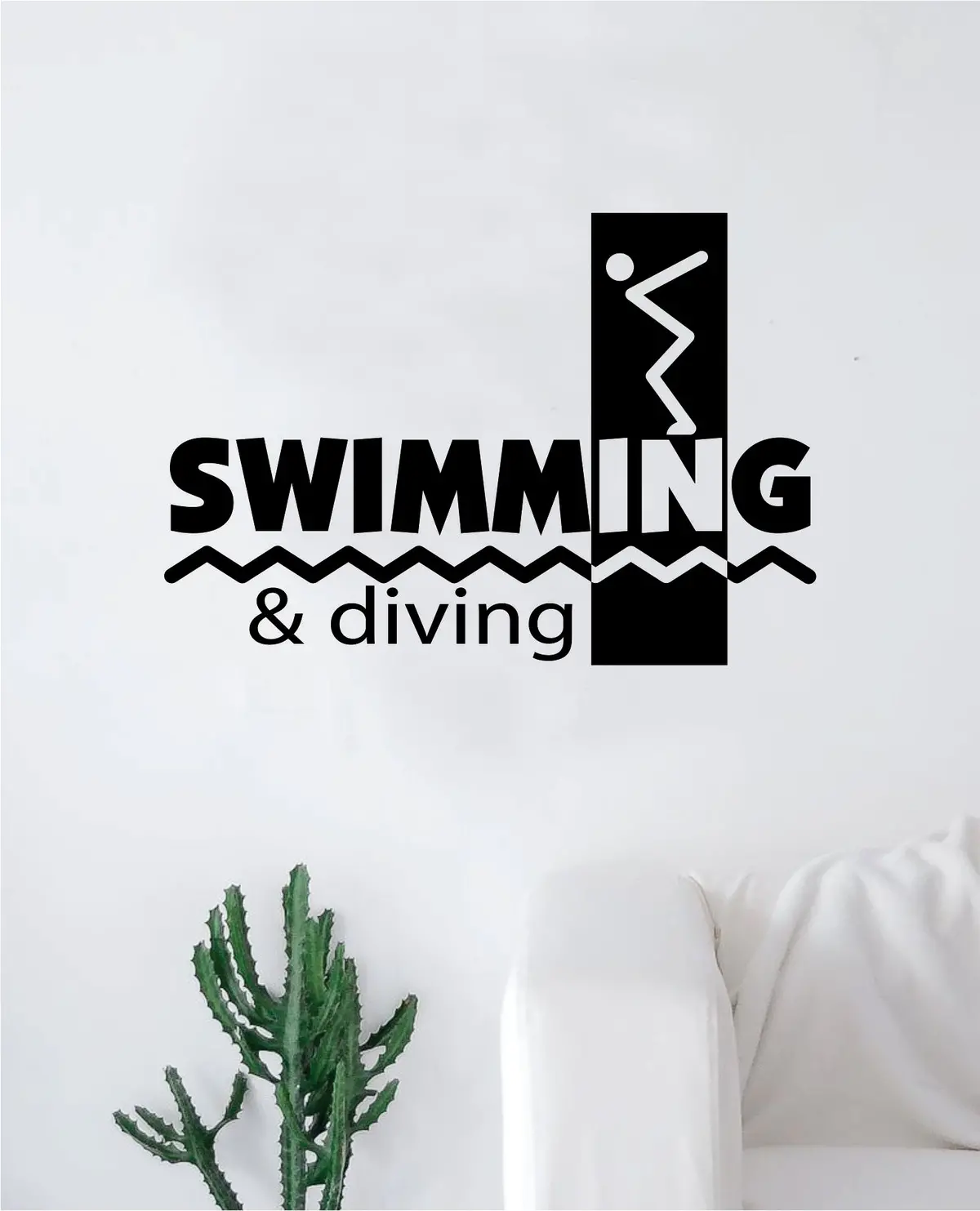 Swimming And Diving Decal Sticker Room Bedroom Wall Vinyl Art Decor Girl Boy Teen Kids Sports Pool Ocean Beach Swim 1
