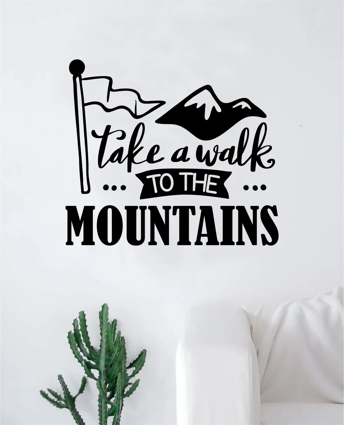 Take A Walk Mountains Quote Wall Decal Sticker Decor Vinyl Art Bedroom Teen Inspirational Boy Girl Adventure Travel Wanderlust 1