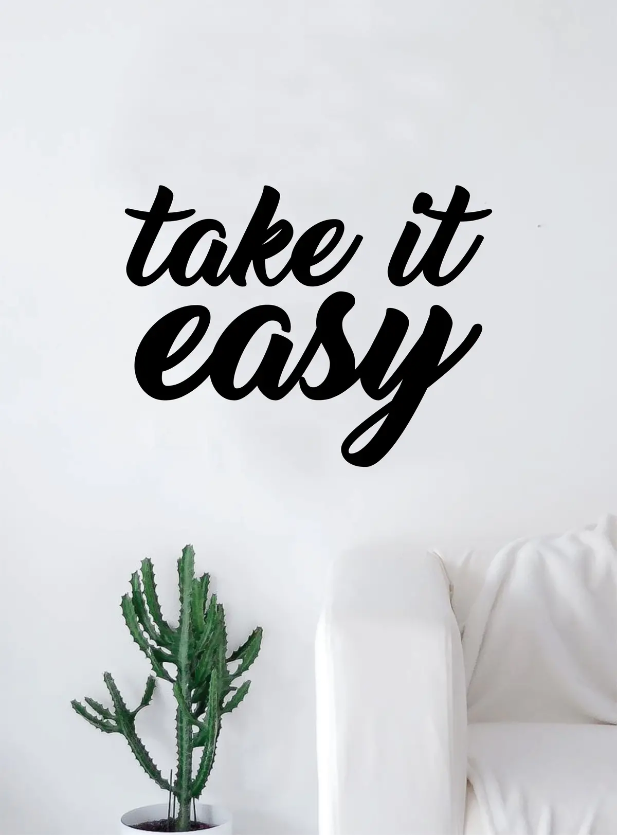 Take It Easy Wall Decal Sticker Room Art Vinyl Home House Decor Inspirational Quote Relax 1