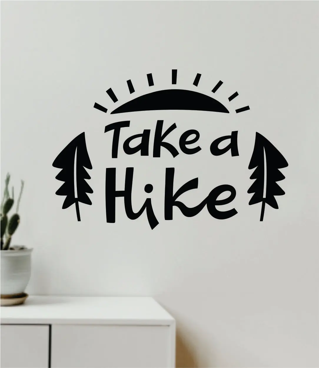 Take A Hike V4 Decal Sticker Quote Wall Vinyl Art Wall Bedroom Room Home Decor Inspirational Teen Baby Nursery Girls Playroom School Travel Mountains 1
