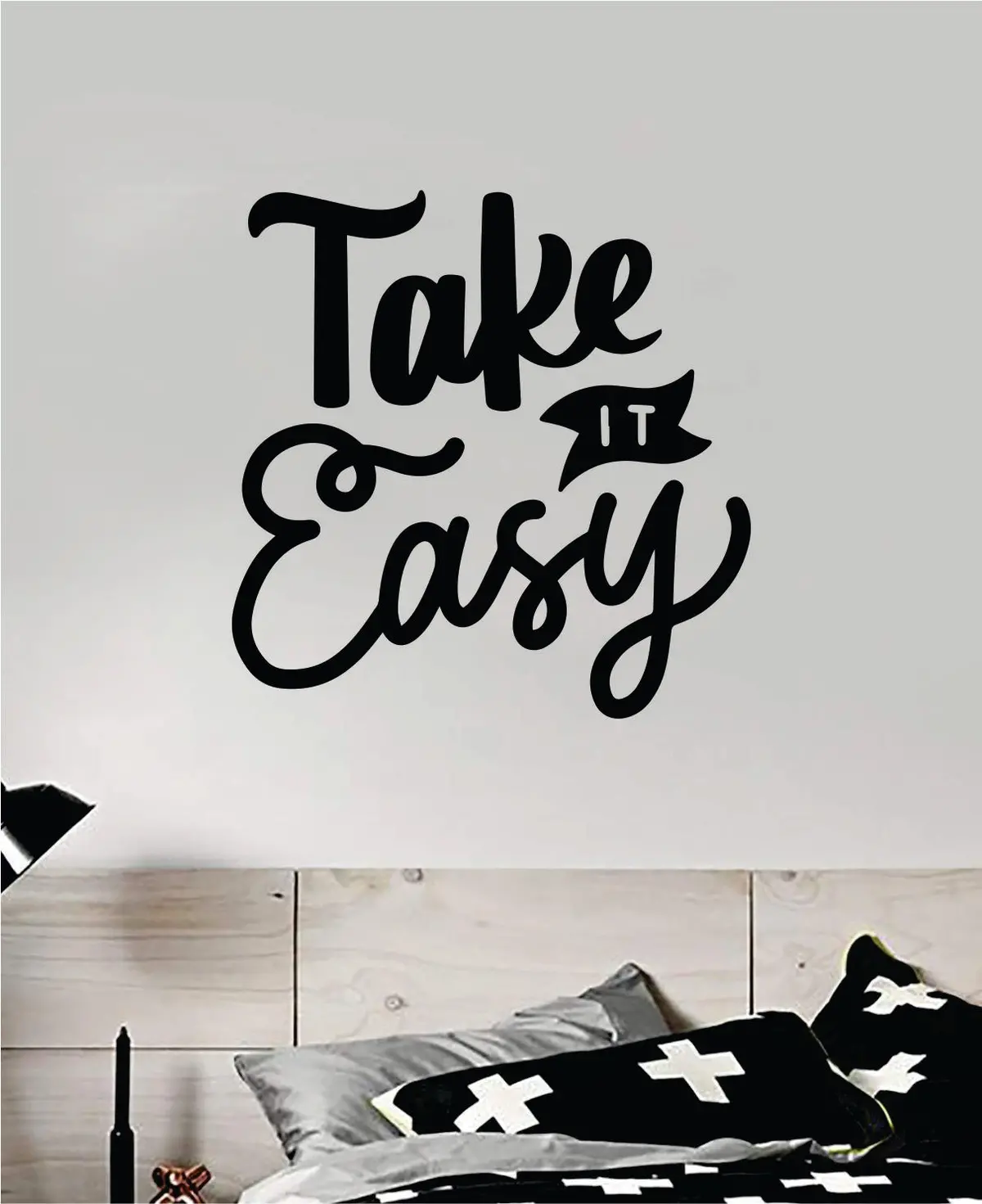 Take It Easy V2 Quote Wall Decal Sticker Bedroom Room Art Vinyl Inspirational Motivational Kids Teen Baby Nursery School Girls Relax 1