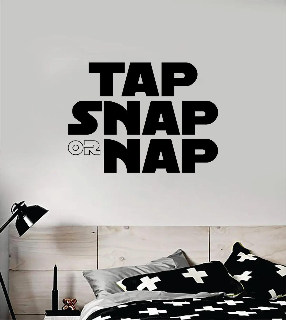 Tap Snap Or Nap Quote Decal Sticker Wall Vinyl Art Decor Home Mma Grapple Sports Fight Gym Fitness Jiu Jitsu Karate Kickbox Box Wrestle Train Roll 1