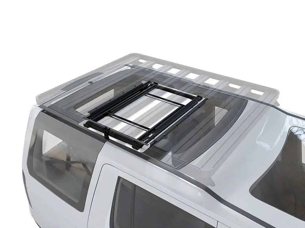 Front Runner Under Rack Table Kit For Roof Rack – Black Aluminum & Steel, 1130(L) X 750(W), Includes Table, Brackets & Latch, Heavy-Duty Design (1Pc) 1