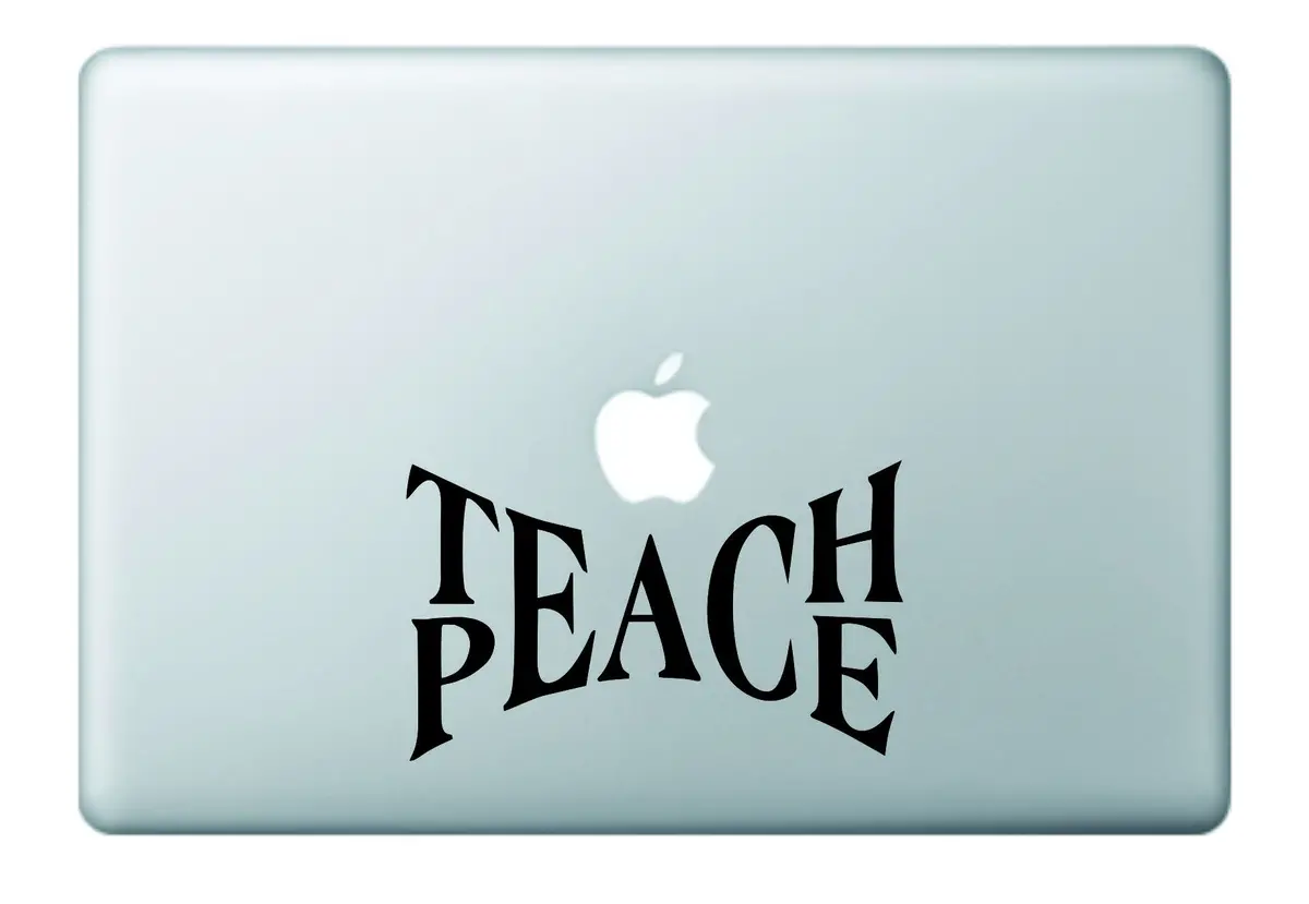 Teach Peace Laptop Decal Sticker Vinyl Art Quote Window Car 1