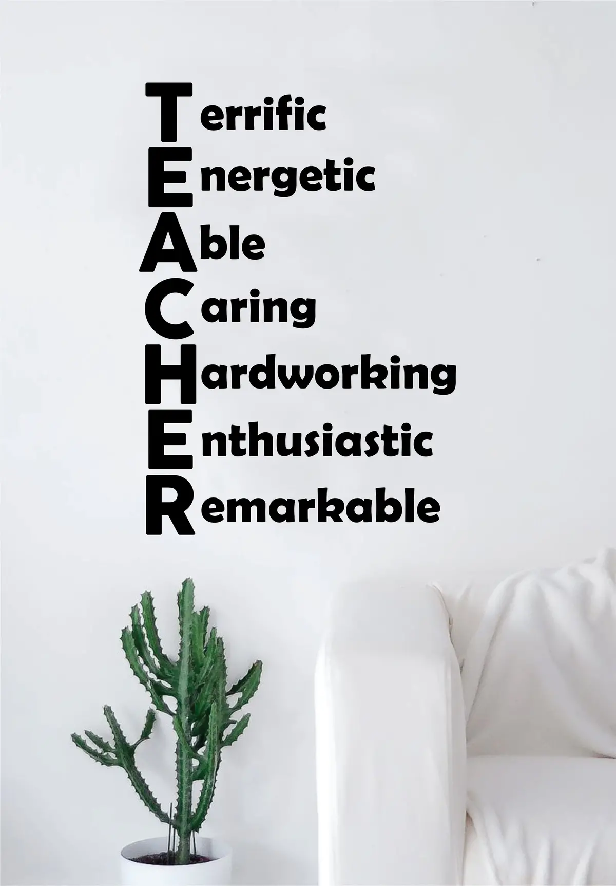 Teacher Acronym Quote Decal Sticker Wall Vinyl Decor Art Living Room Bedroom Class Classroom Students Education Science 1