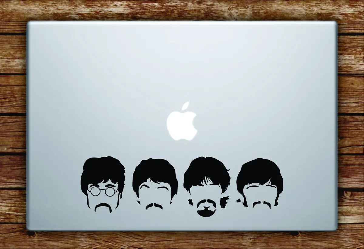 The Beatles Faces Laptop Decal Sticker Vinyl Art Quote Macbook Apple Decor Music John Lennon Paul Mccartney 1