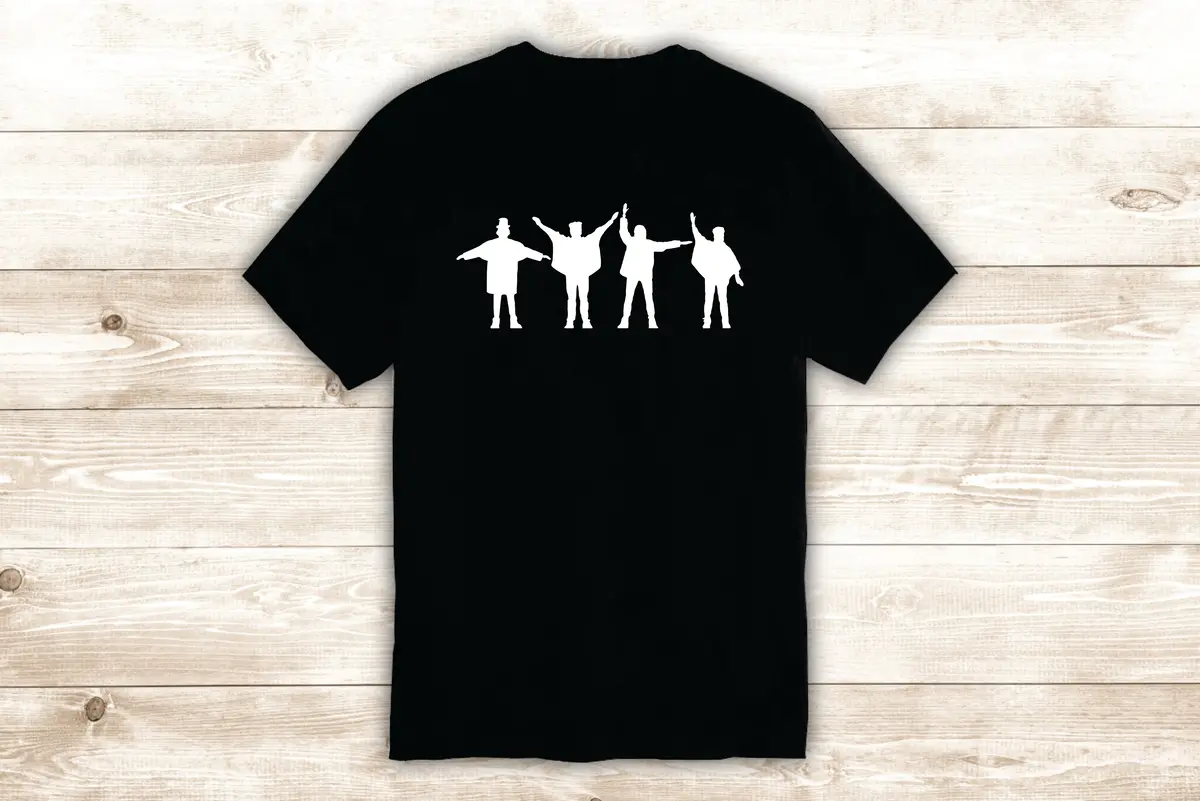 The Beatles Help T-Shirt Tee Shirt Vinyl Heat Press Custom Inspirational Quote Music John Lennon Paul Mccartney Abbey Road 1