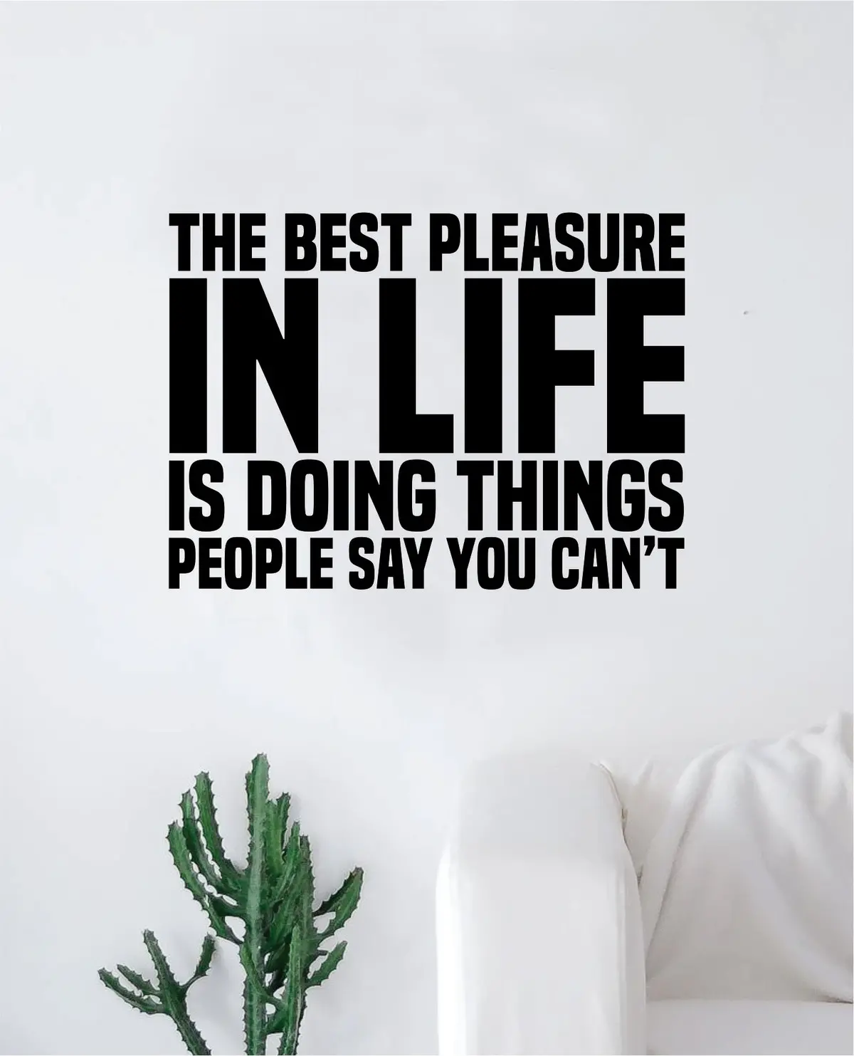 The Best Pleasure In Life Quote Wall Decal Sticker Bedroom Living Room Art Vinyl Inspirational Motivational Teen Gym School Sports 1