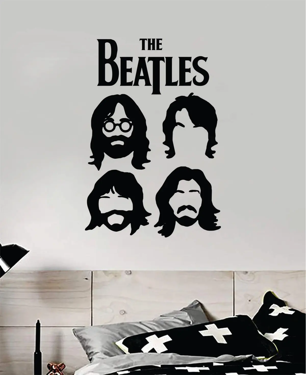 The Beatles Faces V2 Wall Decal Home Decor Vinyl Art Sticker Bedroom Room Teen Music John Lennon Paul Mccartney 1