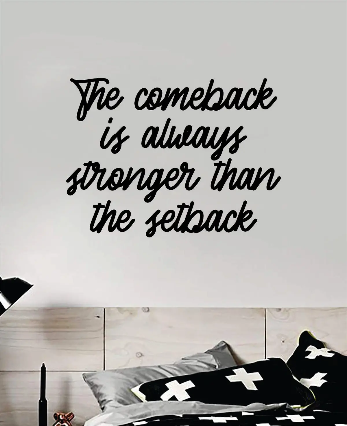 The Comeback Stronger Setback Quote Wall Decal Sticker Bedroom Room Art Vinyl Inspirational Motivational Teen School Gym Fitness 1