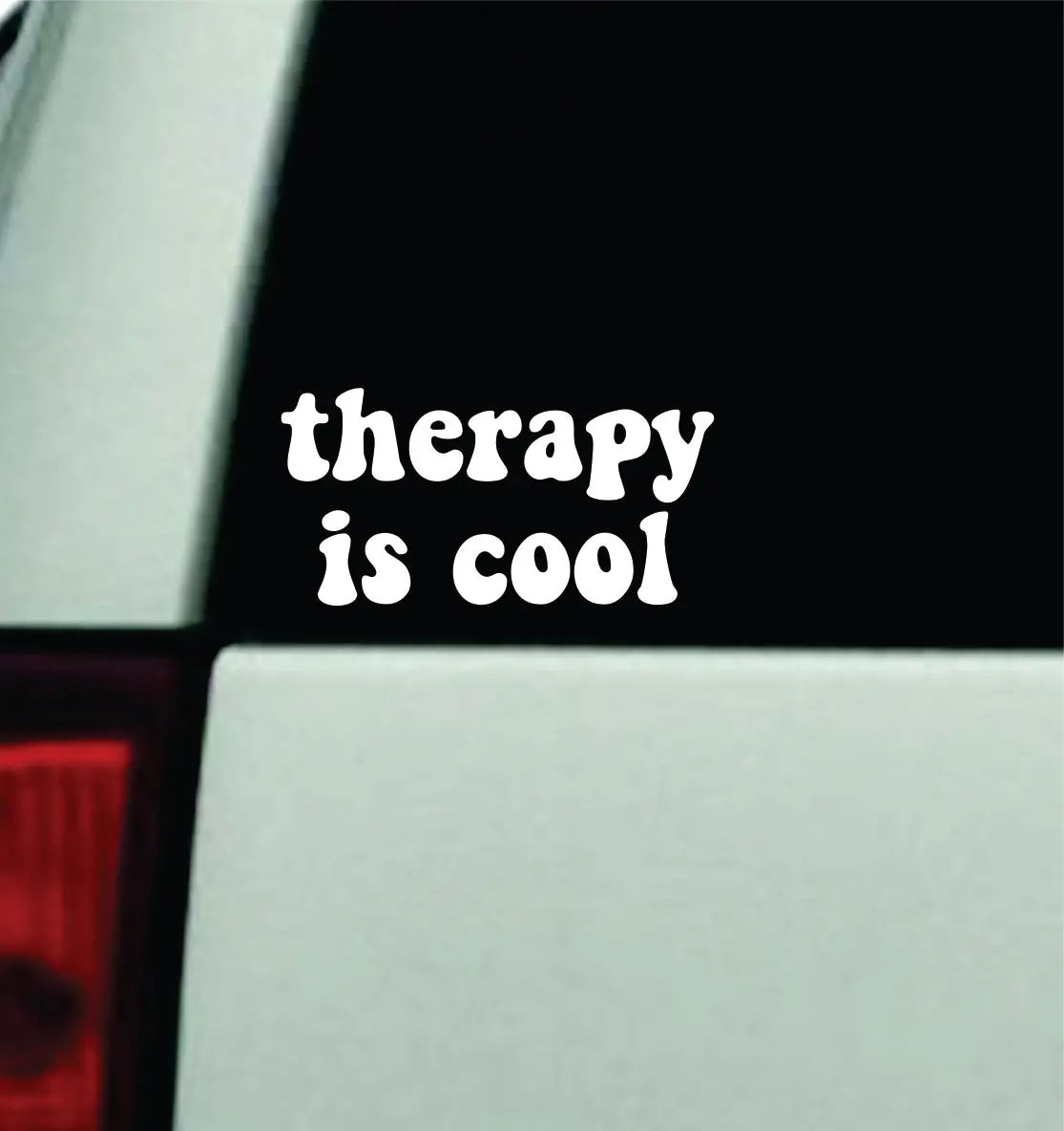 Therapy Is Cool Car Decal Truck Window Windshield Mirror Jdm Bumper Sticker Vinyl Quote Boy Girls Funny Mom Milf Women Trendy Cute Aesthetic Mental Health Affirmations 1