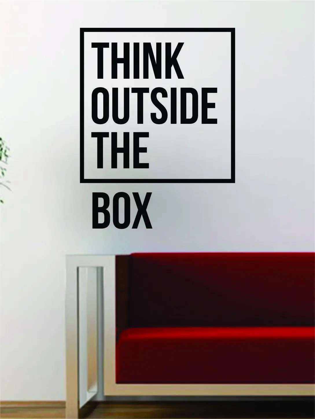 Think Outside The Box Quote Decal Sticker Wall Vinyl Art Words Decor Inspirational Teen 1
