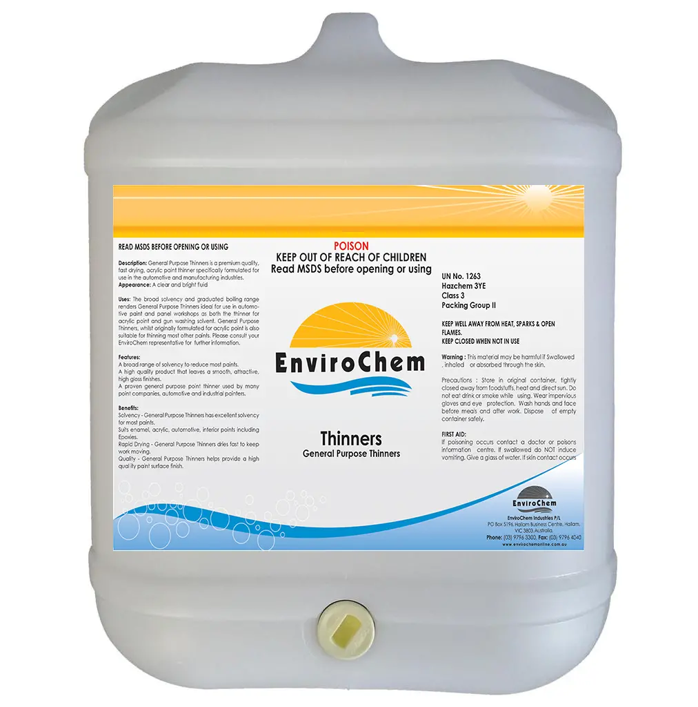 Thinners (General Purpose) Premium Quality, Fast Drying, Paint Thinner 2
