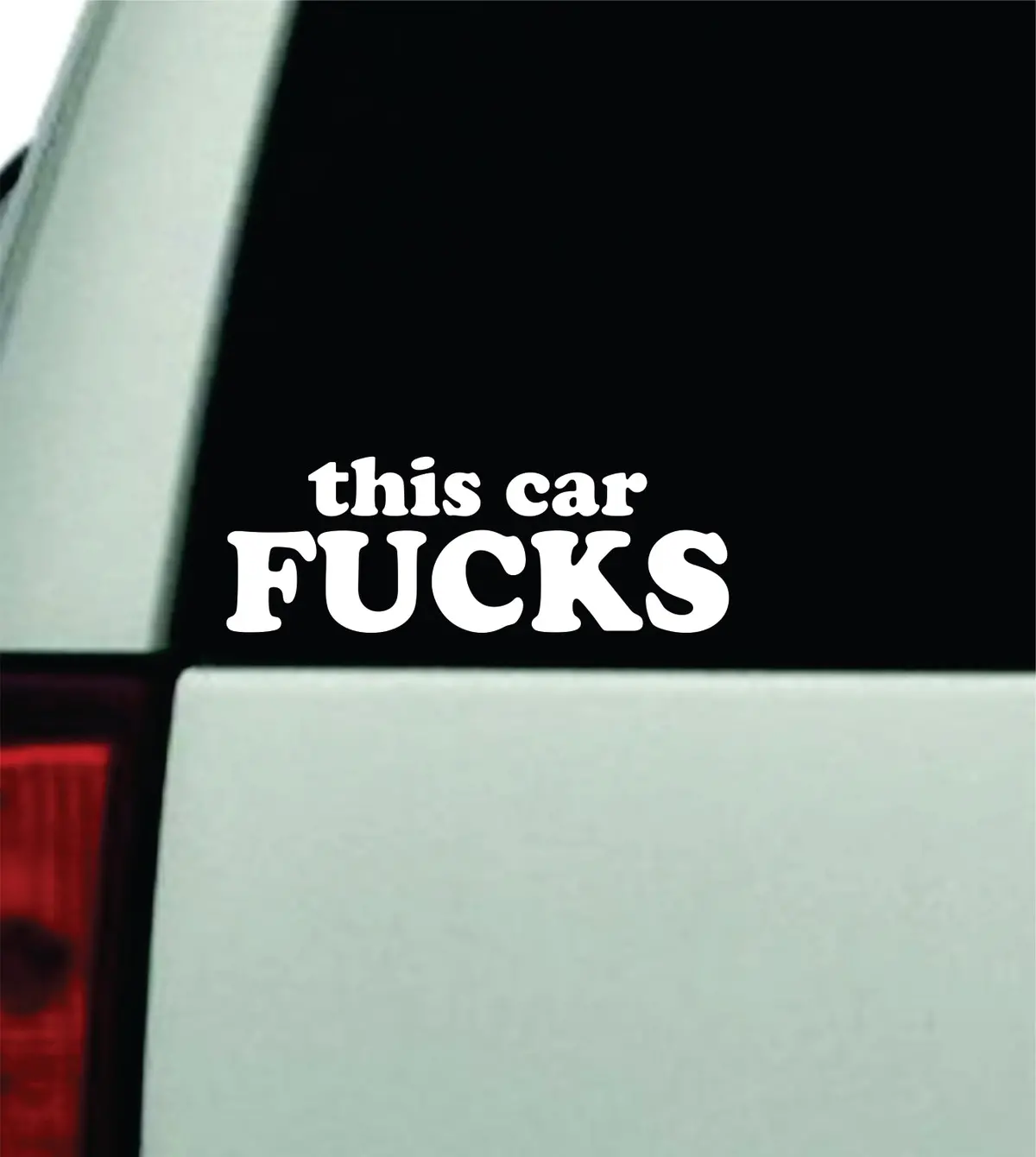 This Car Fucks Car Decal Truck Window Windshield Mirror Rearview Jdm Bumper Sticker Vinyl Quote Girls Funny Family Milf Women Trendy Racing Japanese Meme Men 1