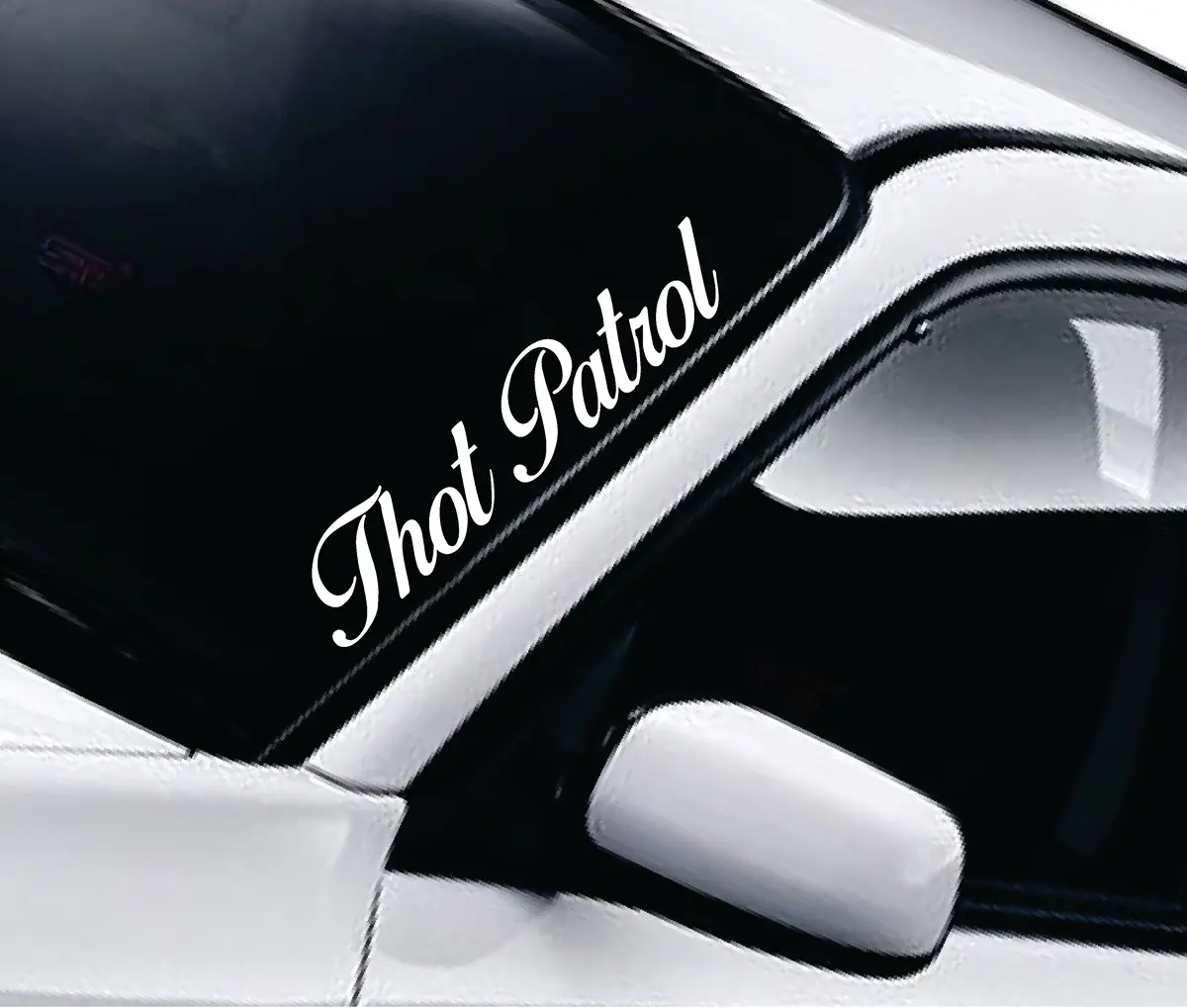 Thot Patrol Wall Decal Car Truck Window Windshield Jdm Sticker Vinyl Lettering Quote Boy Girl Funny Men Racing Sadboyz Sadgirlz Broken Heart Club Stay Humble 1