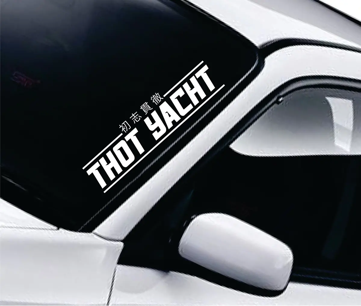Thot Yacht V4 Car Decal Truck Window Windshield Jdm Sticker Vinyl Quote Drift Men Automobile Street Racing Sadboyz Broken Heart Club Japanese 1