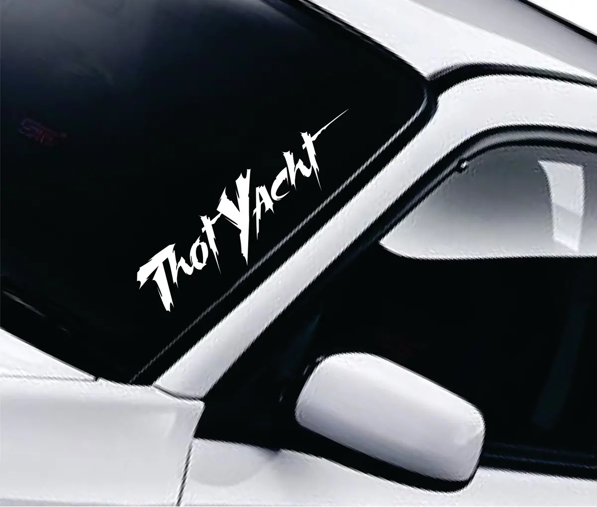 Thot Yacht V5 Car Decal Truck Window Windshield Banner Jdm Sticker Vinyl Quote Drift Girls Sadboyz Racing Men Club Meets 1