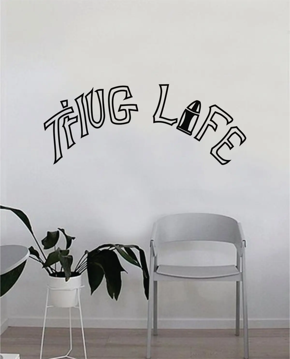 Thug Life Tattoo Quote Tupac 2Pac Music Lyrics Wall Decal Sticker Vinyl Art Home Decor Decoration Rap Hip Hop Teen Funny 1