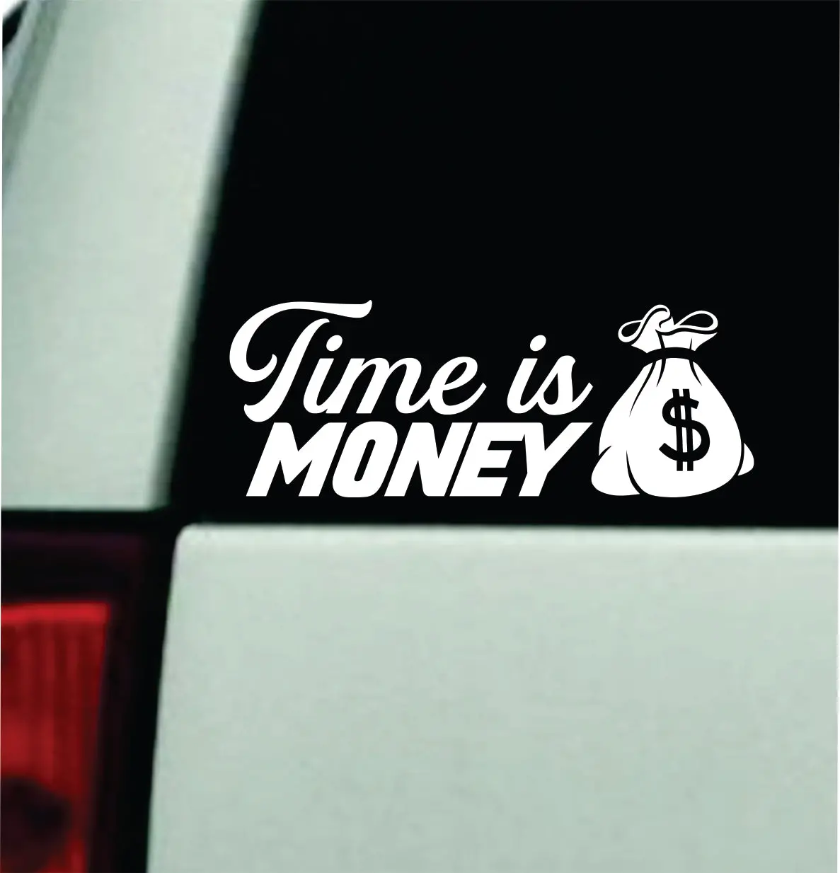 Time Is Money Car Decal Bumper Sticker Truck Mirror Window Windshield Girls Men 1