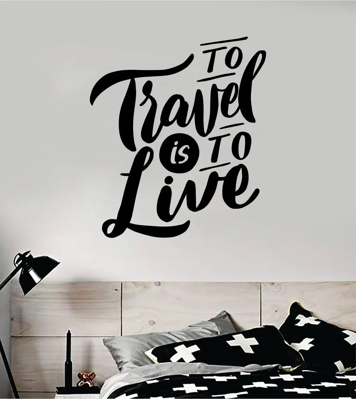 To Travel Is To Live V2 Quote Wall Decal Sticker Bedroom Room Art Vinyl Beautiful Inspirational Adventure Wanderlust 1