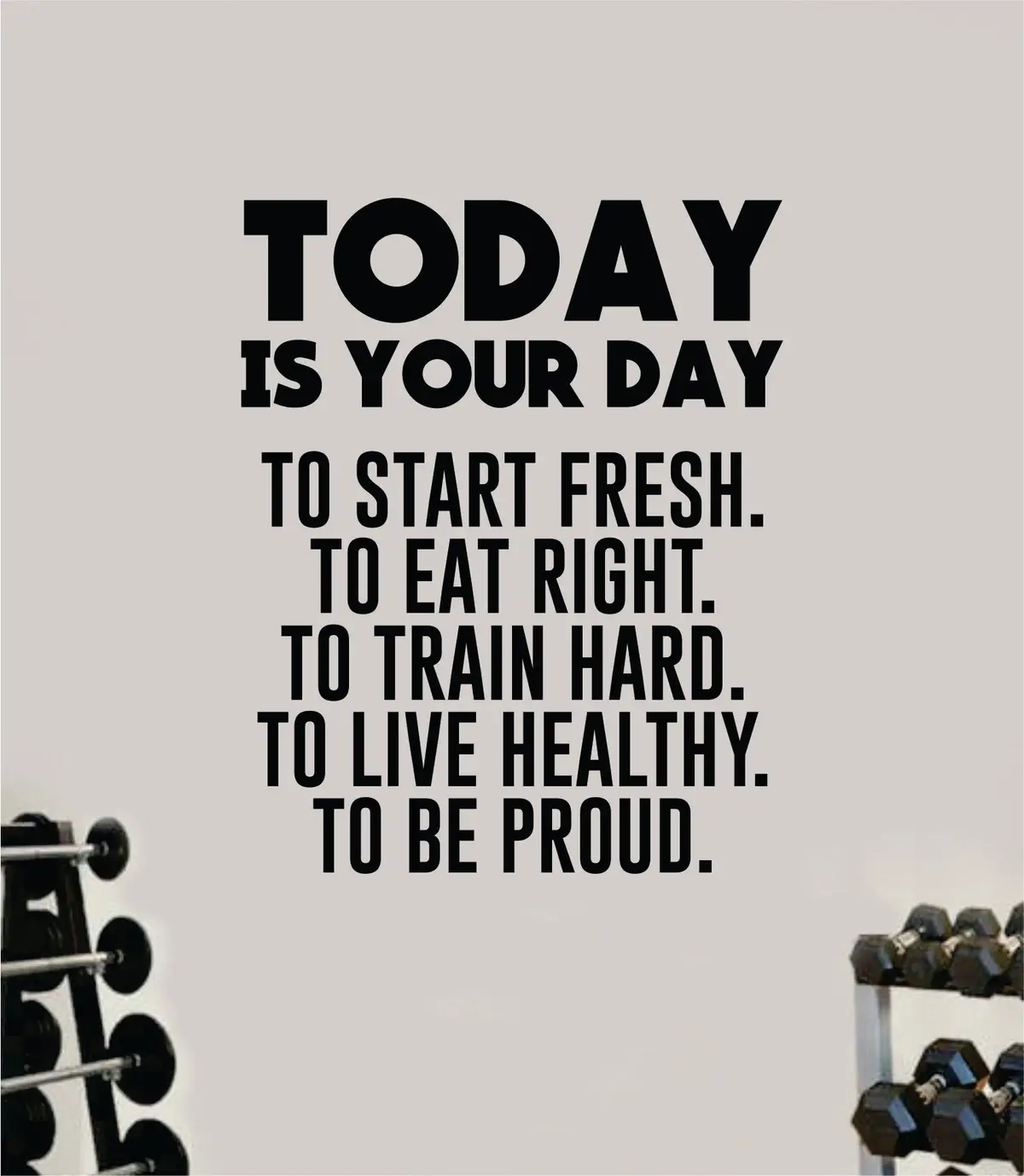 Today Is Your Day V2 Decal Sticker Wall Vinyl Art Wall Bedroom Room Home Decor Inspirational Motivational Teen Sports Gym Fitness Health Beast 1