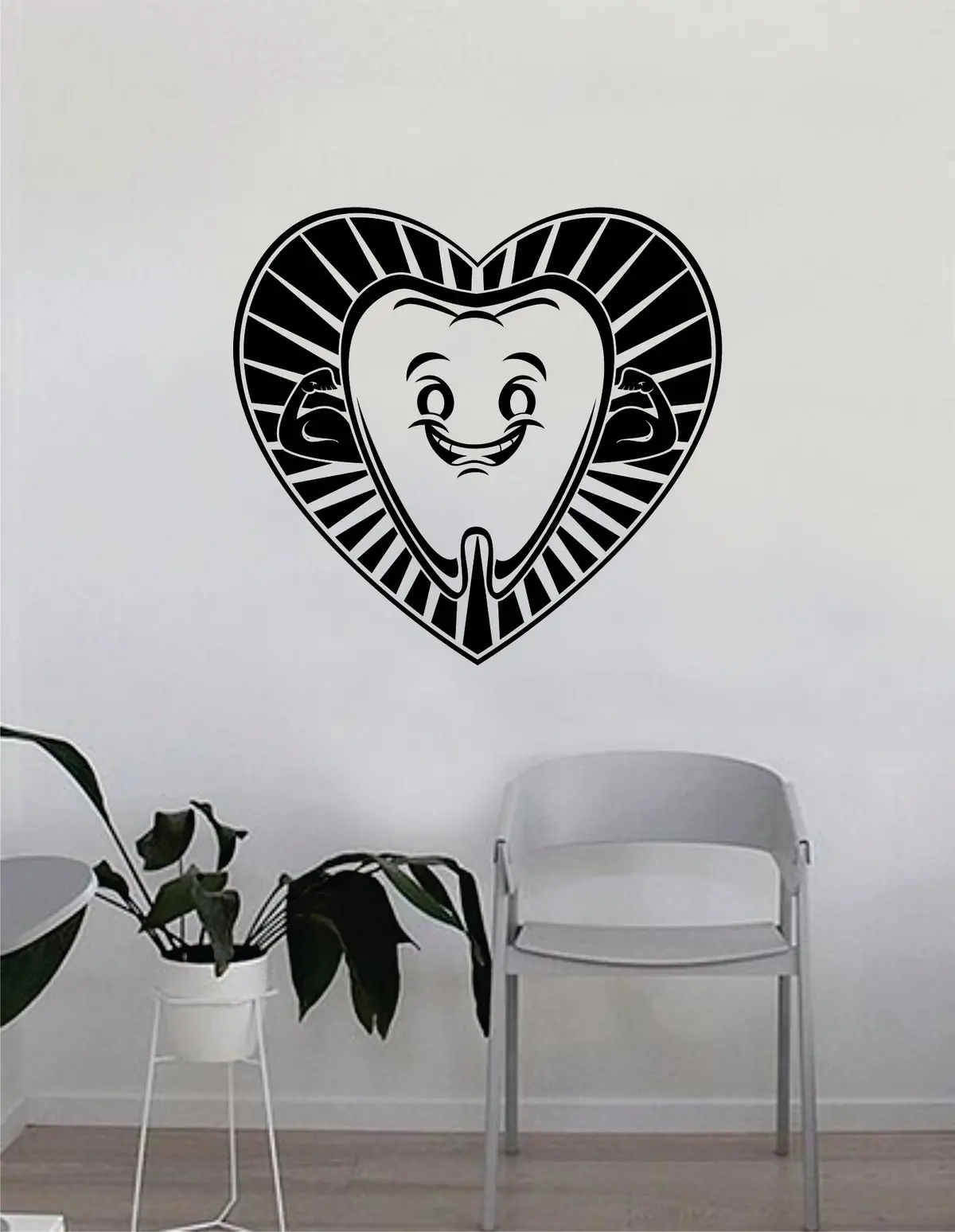 Tooth Heart Dentist Dental Quote Wall Decal Sticker Room Bedroom Art Vinyl Inspirational Decor Motivational Inspirational Office 1