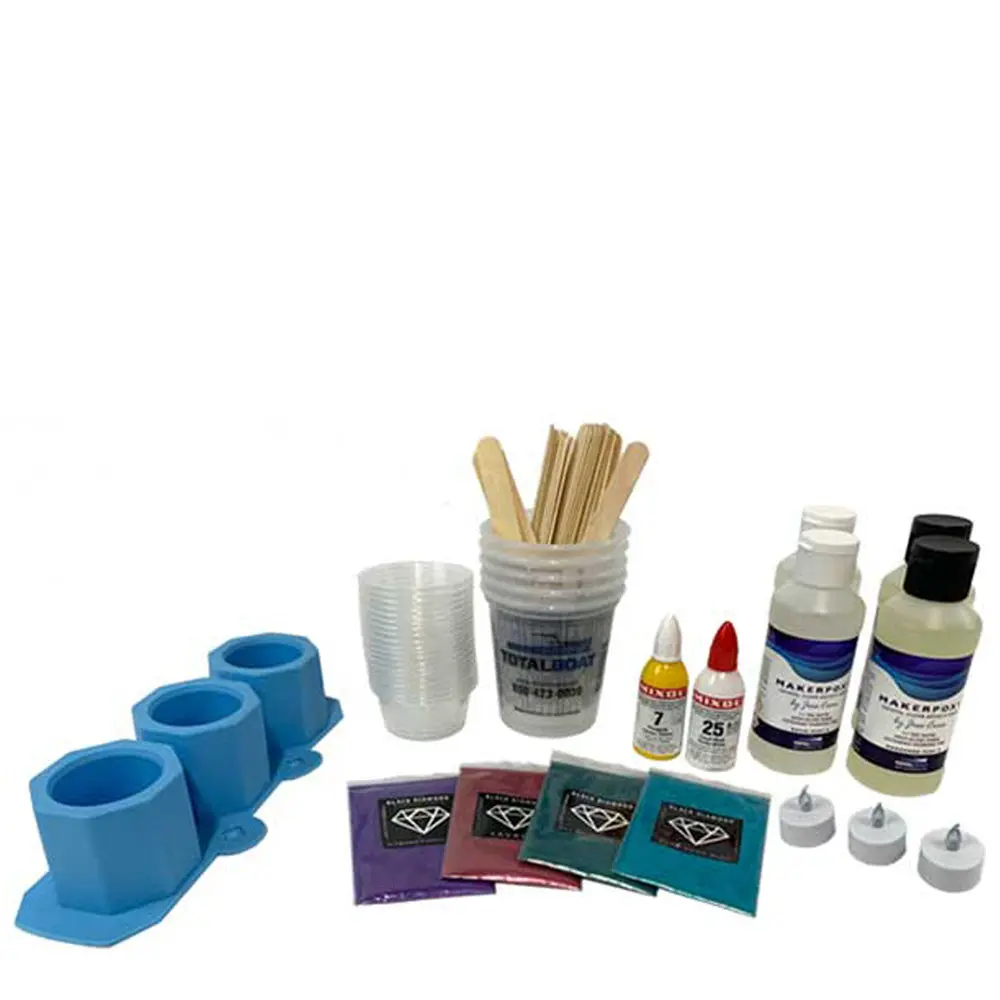 Epoxy Tea Light Holder & Mini Planter Kit 1