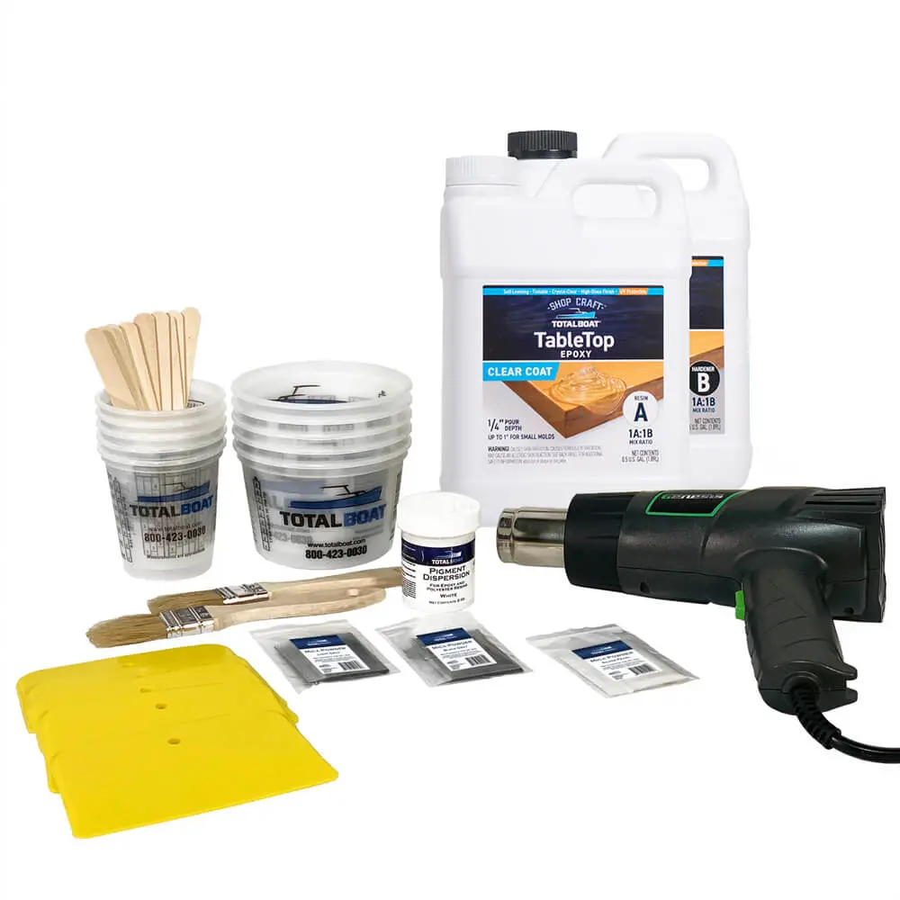 Epoxy White Marble Effect Countertop Kit 2