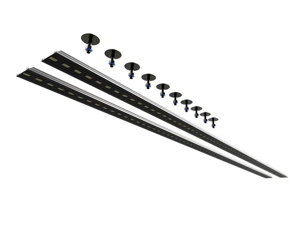 Front Runner Universal Non-Drilled Tracks – 1800Mm Length, Black Aluminum, Heavy-Duty Roof Rack Mounting Pair 1