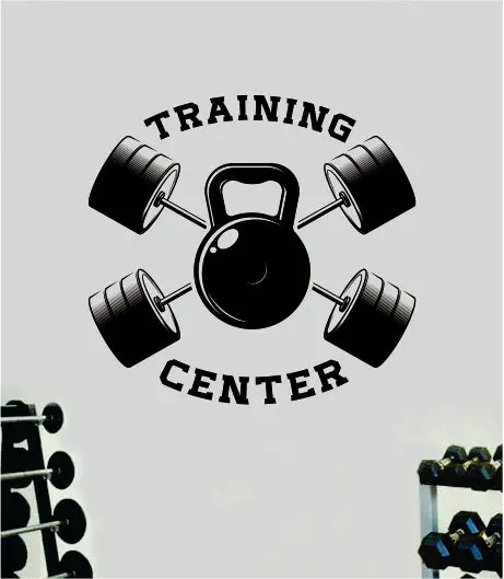 Training Center V2 Decal Sticker Wall Vinyl Art Wall Bedroom Room Home Decor Inspirational Motivational Teen Sports Gym Fitness Beast Lift Health Exercise 1