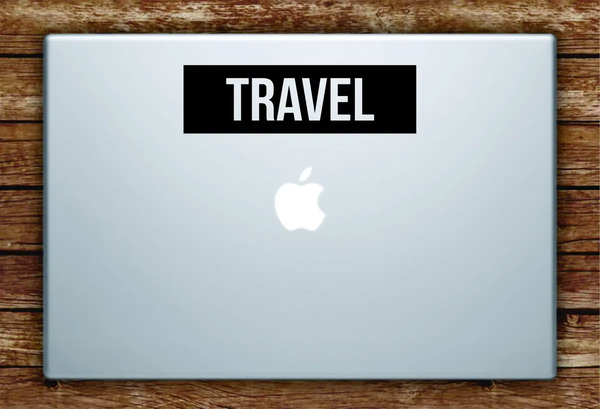 Travel Rectangle Box Laptop Apple Macbook Quote Wall Decal Sticker Art Vinyl Adventure Wanderlust 1