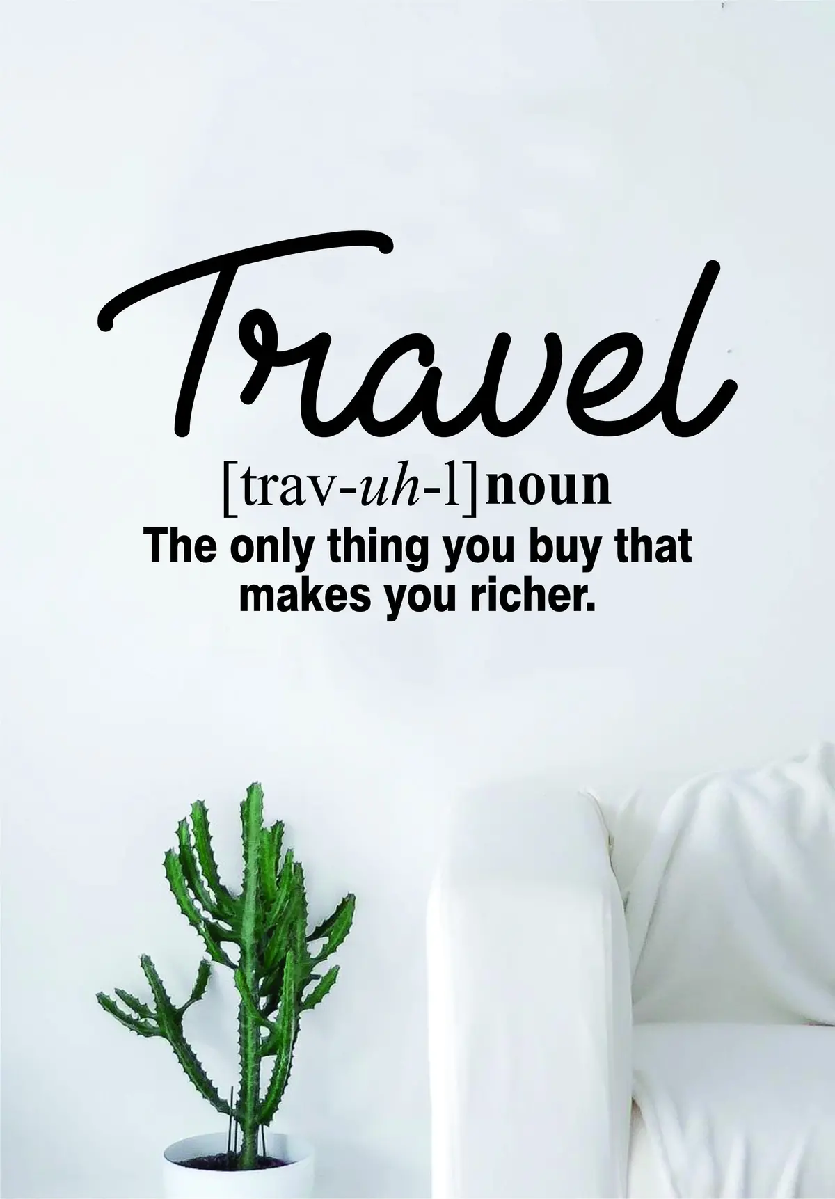 Travel Definition Quote Wall Decal Sticker Bedroom Living Room Art Vinyl Beautiful Inspirational Wanderlust Adventure Teen 1