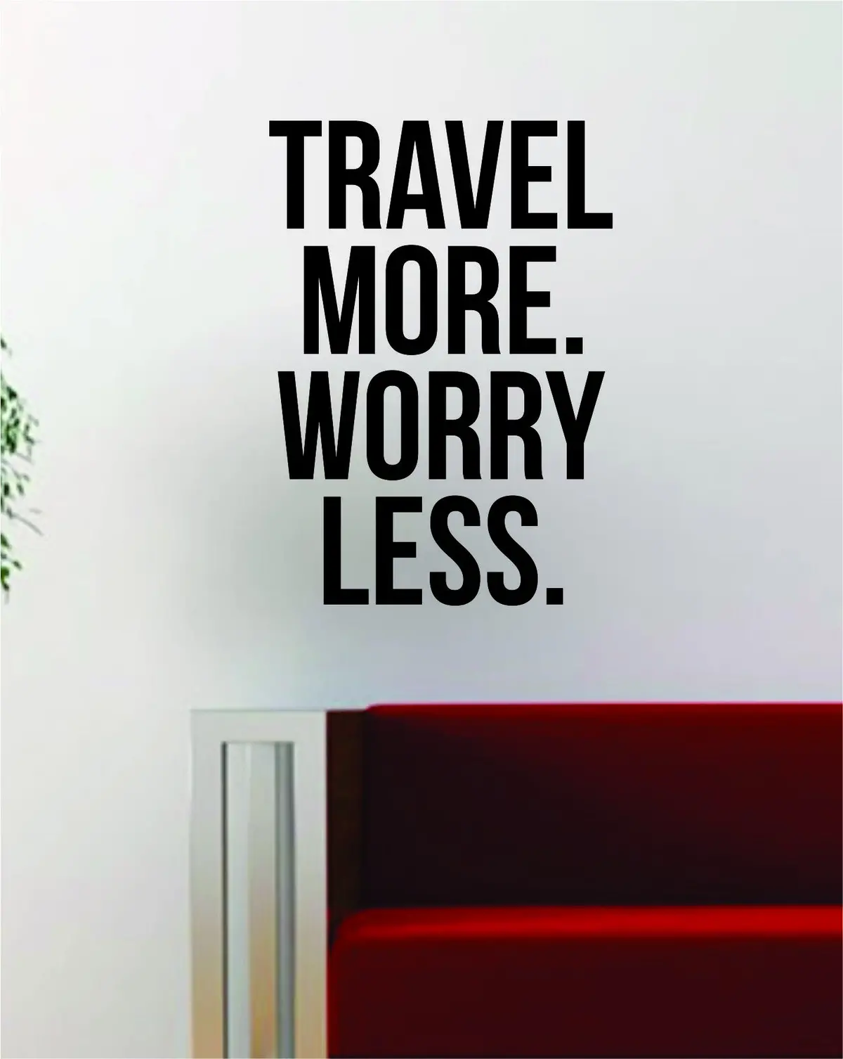 Travel More Worry Less Quote Decal Sticker Wall Vinyl Art Decor Home Wanderlust Adventure 1
