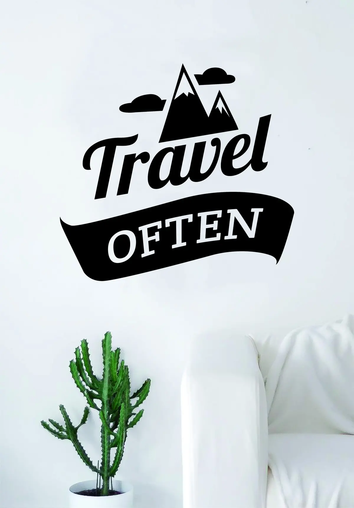 Travel Often Quote Wall Decal Sticker Bedroom Living Room Art Vinyl Beautiful Inspirational Travel Mountains Wanderlust 1