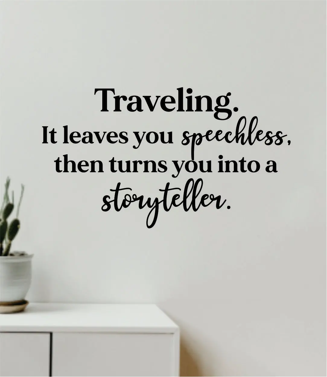 Traveling Storyteller Wall Decal Home Decor Vinyl Art Sticker Bedroom Quote Nursery Baby Teen Boy Girl School Inspirational Adventure 1