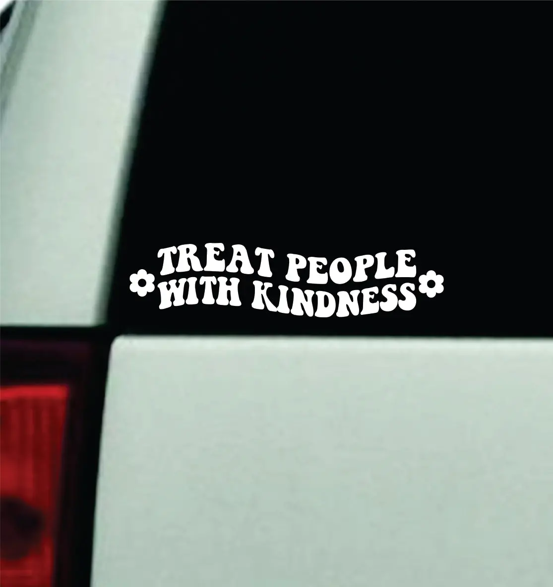 Treat People With Kindness V2 Car Decal Truck Window Windshield Rearview Jdm Bumper Sticker Vinyl Quote Boy Girls Funny Mom Milf Trendy Cute Aesthetic Groovy 1