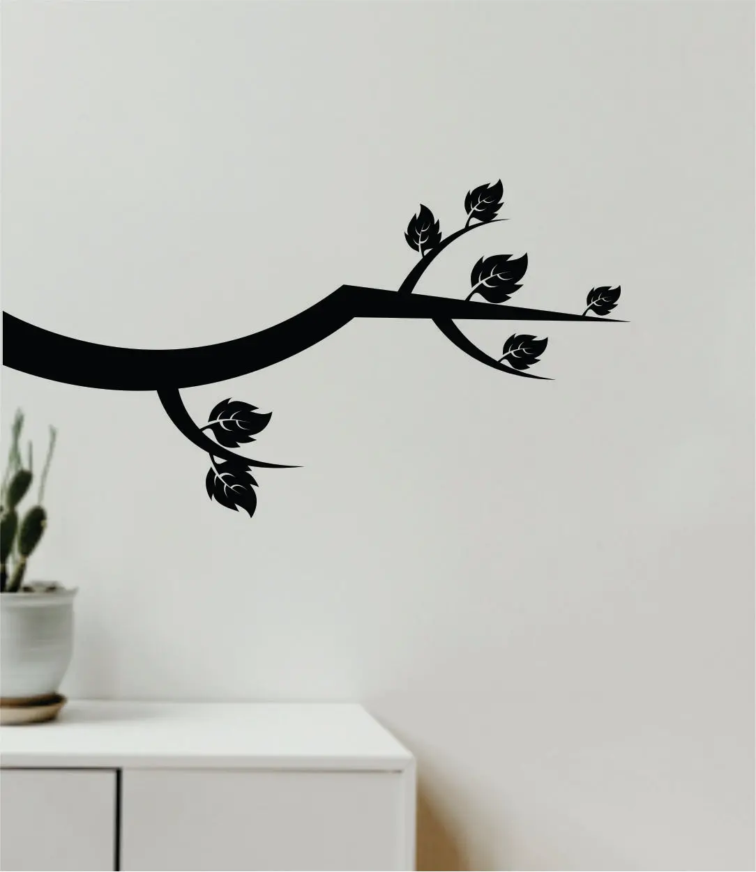 Tree Branch V4 Wall Decal Home Decor Sticker Art Vinyl Bedroom Boys Girls Teen Baby Nursery Nature Plants Flowers Cute Modern Silhouette 1